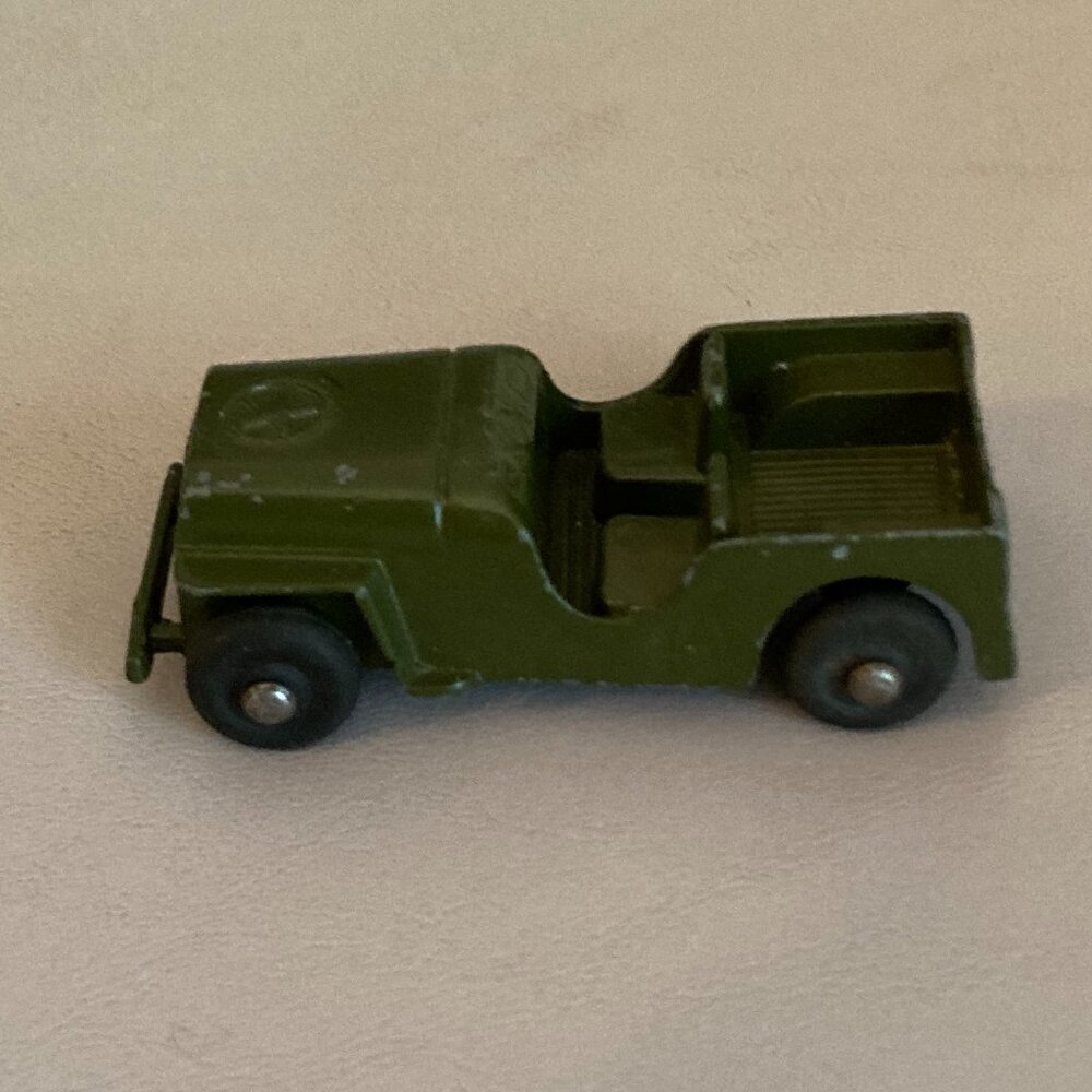 Army Jeep Toy Car Vintage 1950s Collectible by Tootsietoy